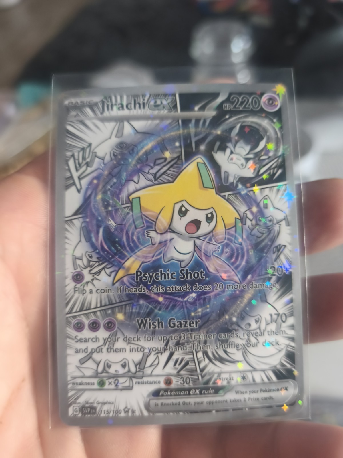Pokemon CCG Jirachi Ex Manga Custom CCG Card In Excellent Condition Custom CCG Card