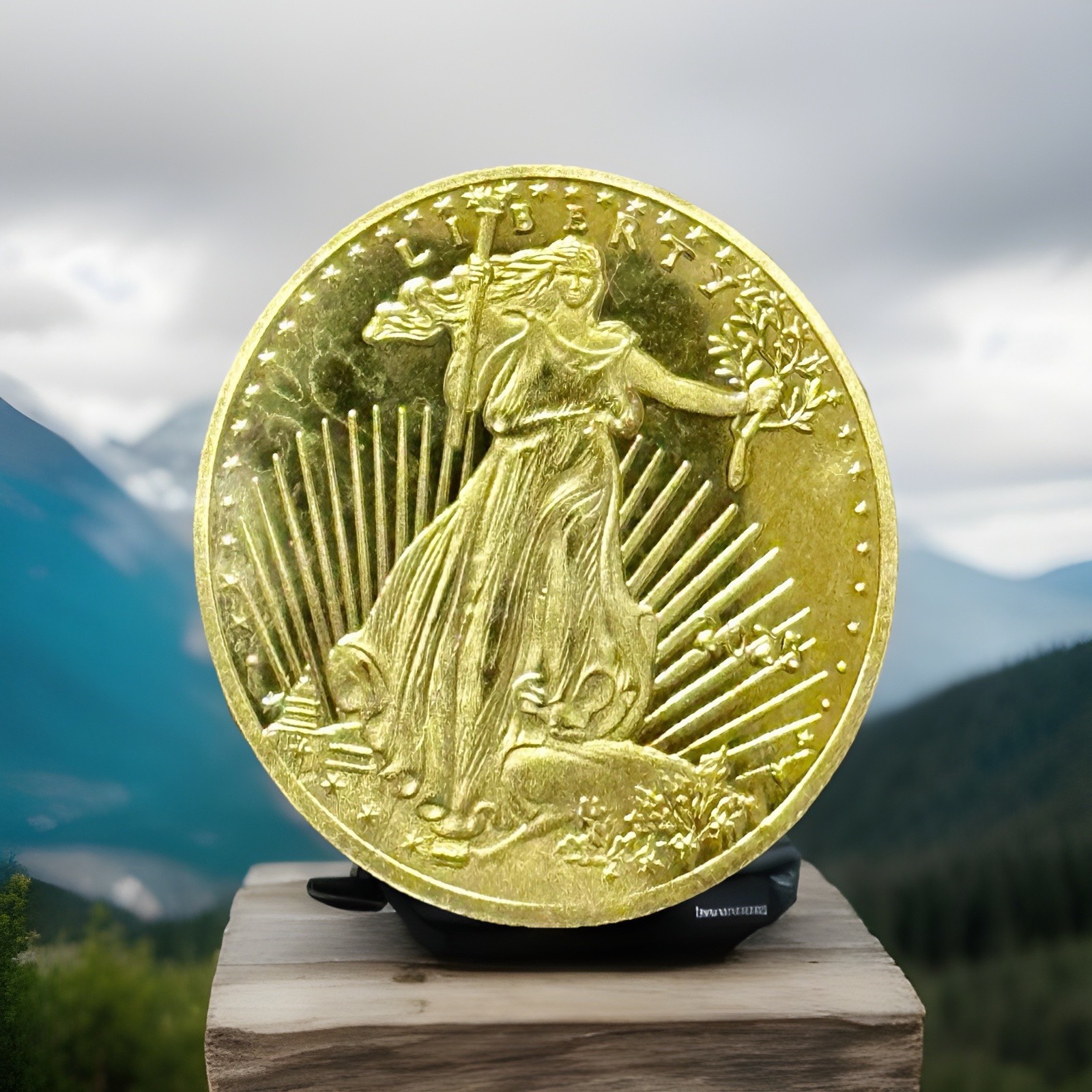2025 Saint-Gaudens Liberty Challenge Coin – Gold Finish – Collectible Token#118 