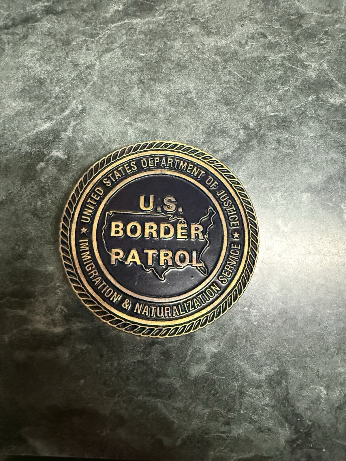US Border Patrol Brass Plaque