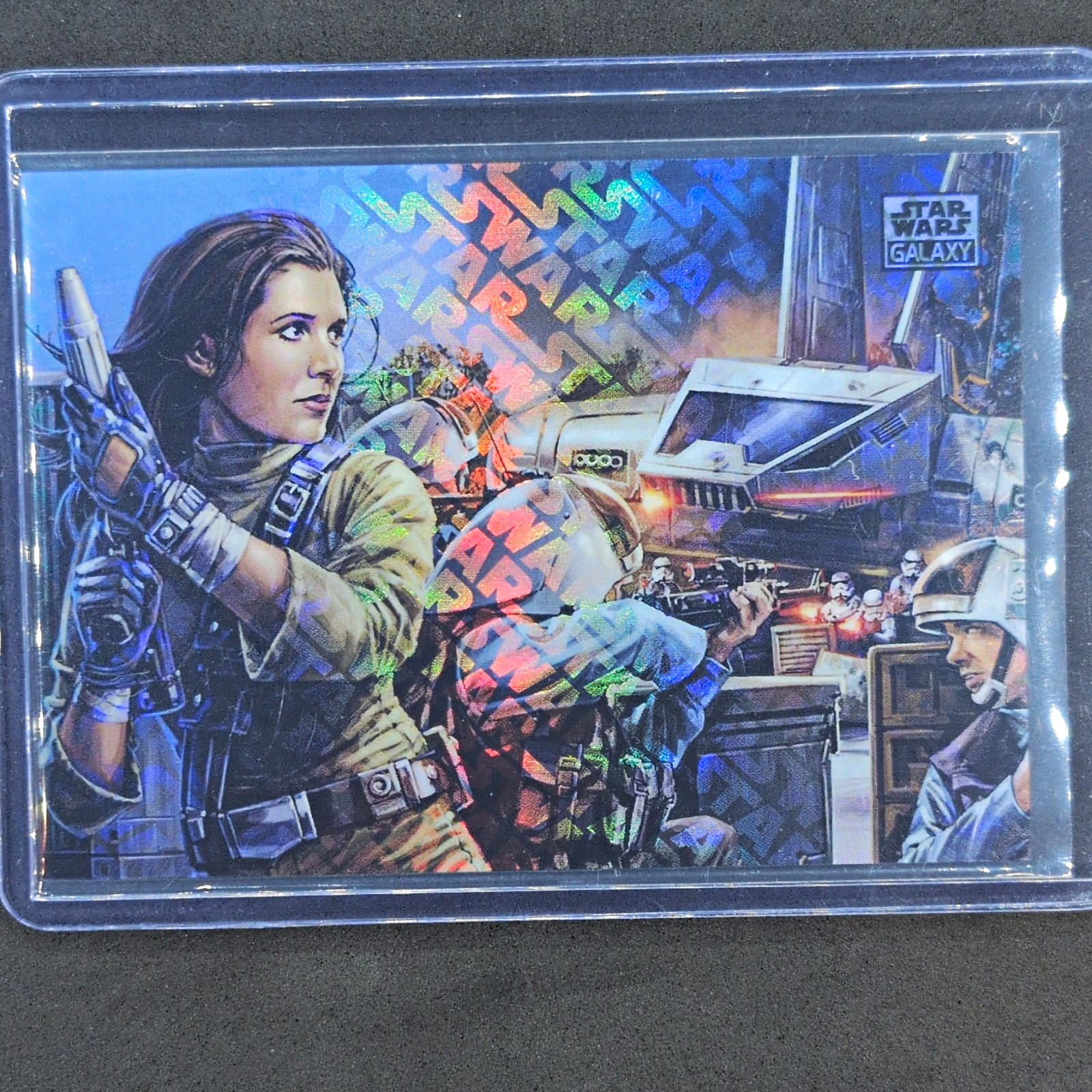 Topps Star Wars Galaxy Logofractor /77 #14 Fighting Back Princess Leia 2026
