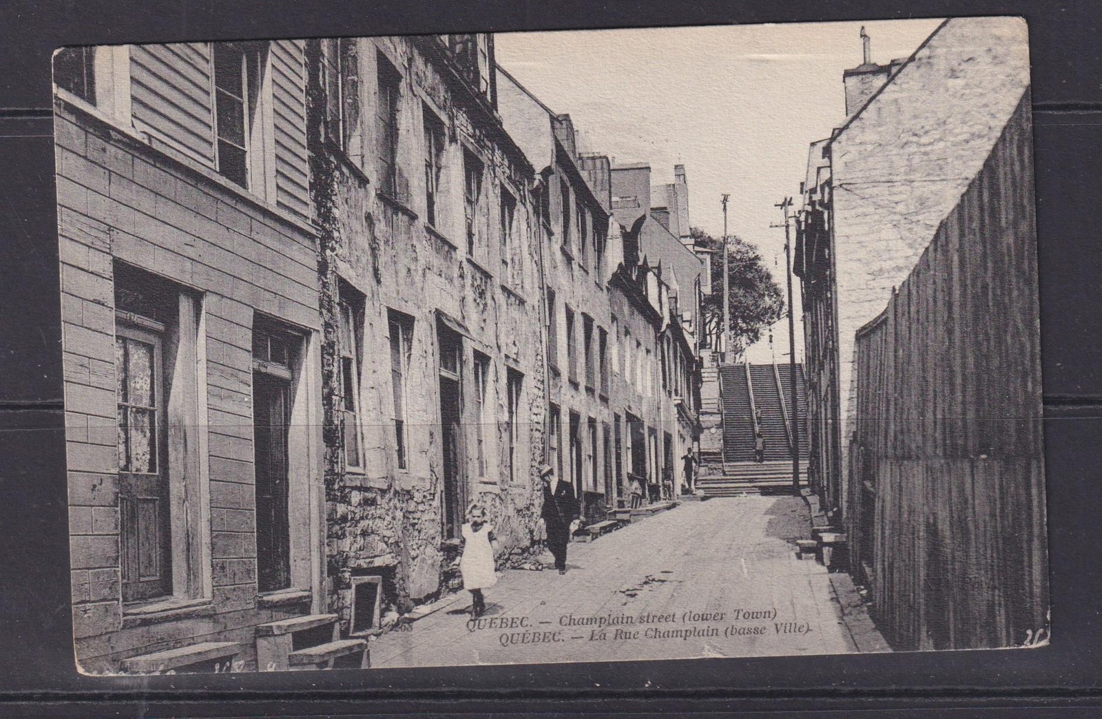 CANADA, QUEBEC, CHAMPLAIN STREET, 1908 ppc. to Hamley Bridge, South Australia