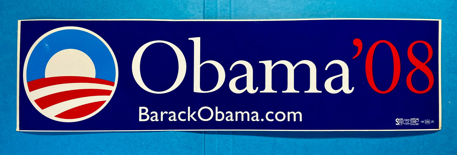 2008 Barack Obama Presidential Primary Campaign Bumper Sticker 11.5