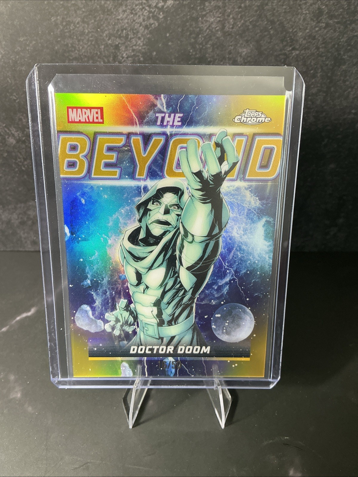2026 Topps Chrome Marvel Doctor Doom The Beyond Gold Refractor /50 TB-12