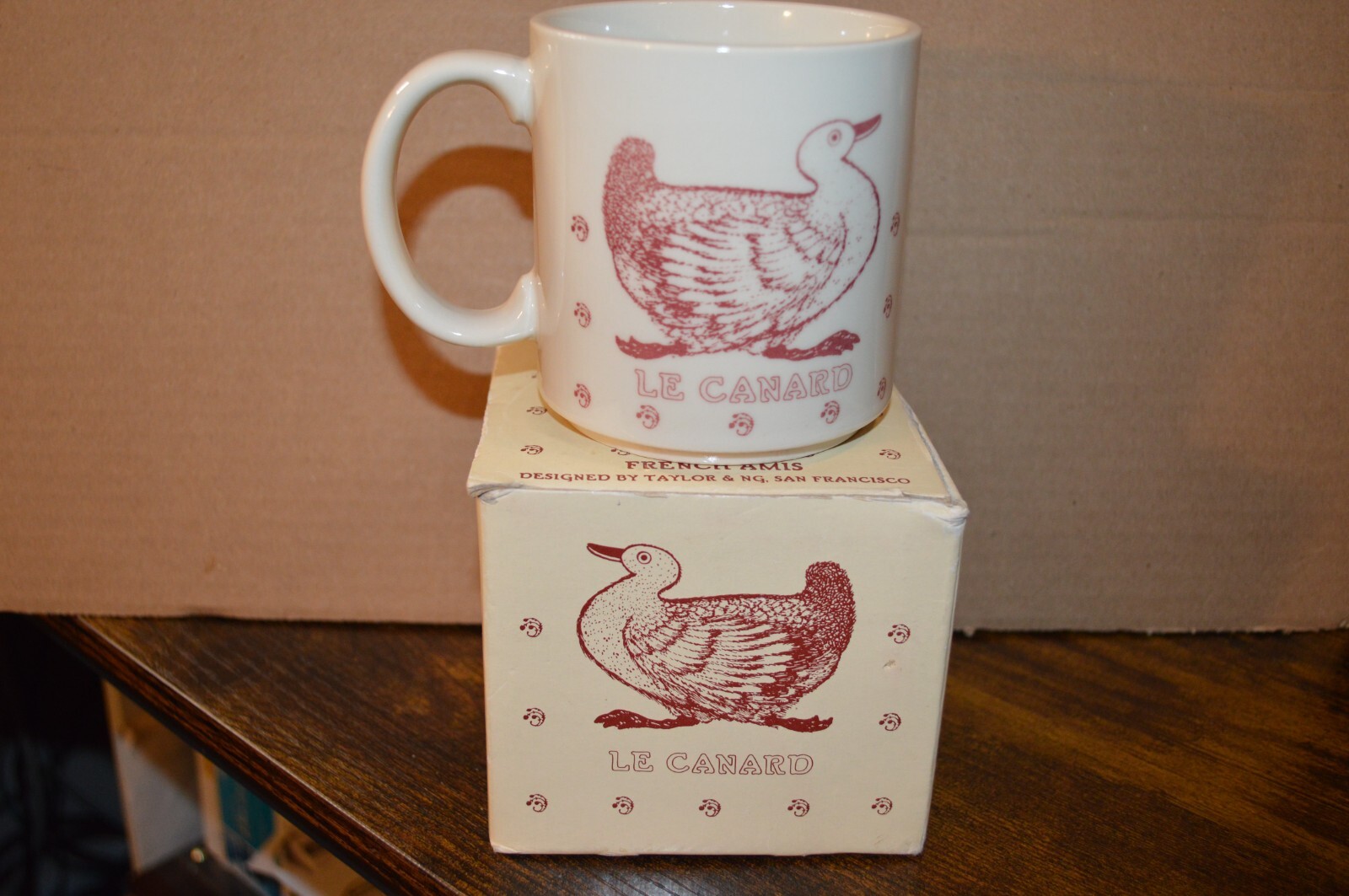 Taylor & Ng Le Canard (Duck) Coffee Mug with Box Made in Japan 1984