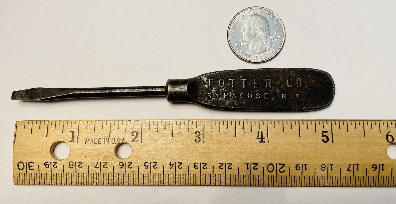 Vintage 1920's HARLEY-DAVIDSON. POTTER CO. SYRACUSE NY. Antique Screwdriver