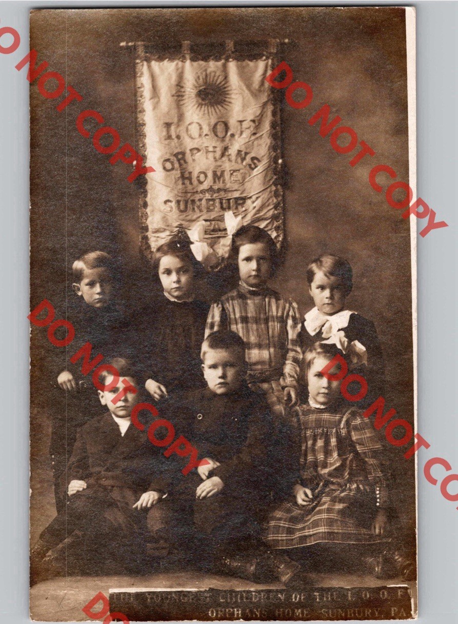 c1910 IOOF Orphans Home SUNBURY Pennsylvania PA RPPC Real Photo Postcard