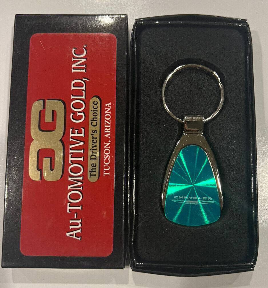 Chrysler Keychain & Keyring - Green Metallic Teardrop Key Chain