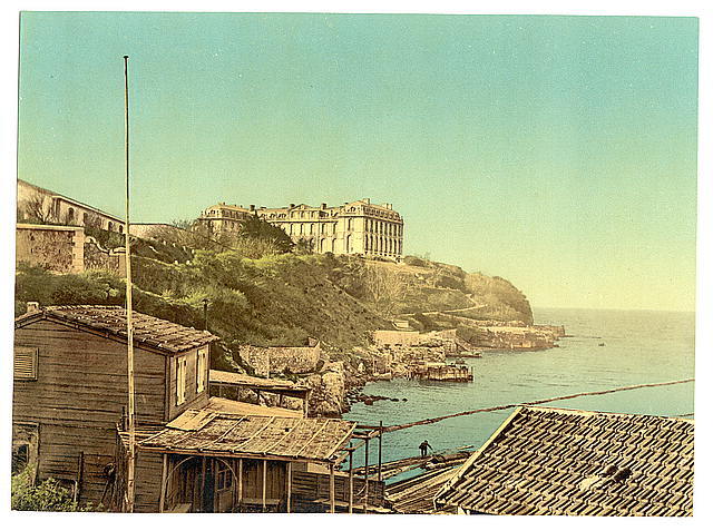 Chateau du Pharo, Old Harbor Vieux Port, Marseilles, France c1900 OLD PHOTO