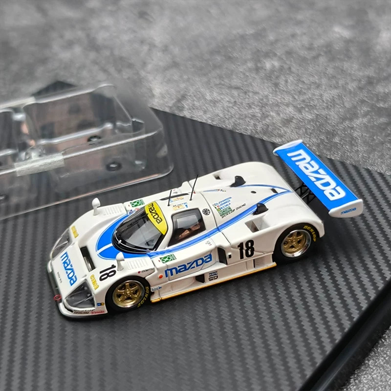 MotorHelix MH 1:64 Mazda 787B Alloy Diecast Model Car White blue toys gifts