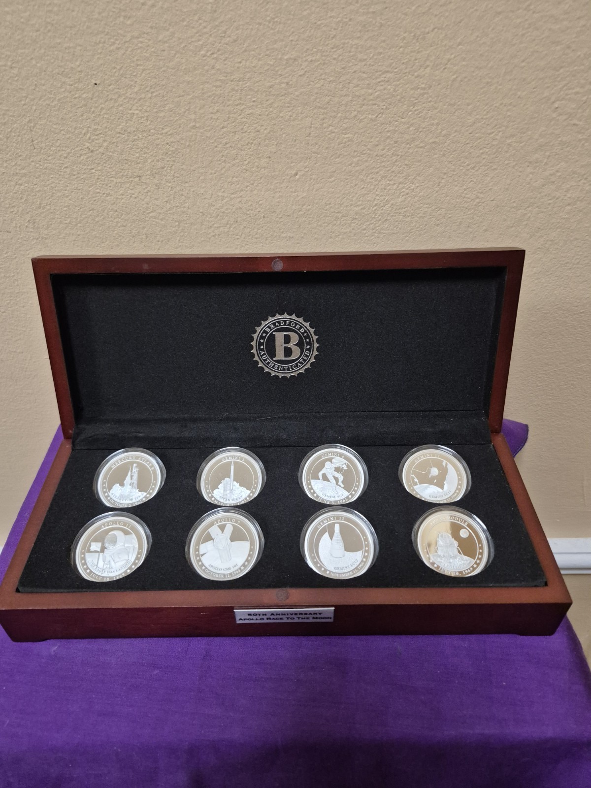 Bradford Authenticated - 50th Anniversary Apollo Race to the Moon Coin Set
