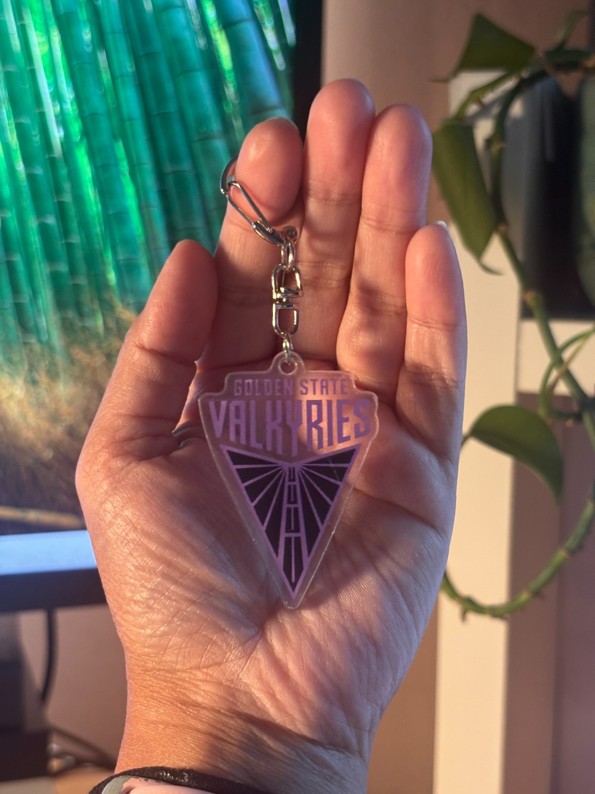WNBA Golden State Valkyries Logo 2 Acrylic Keychain Basketball