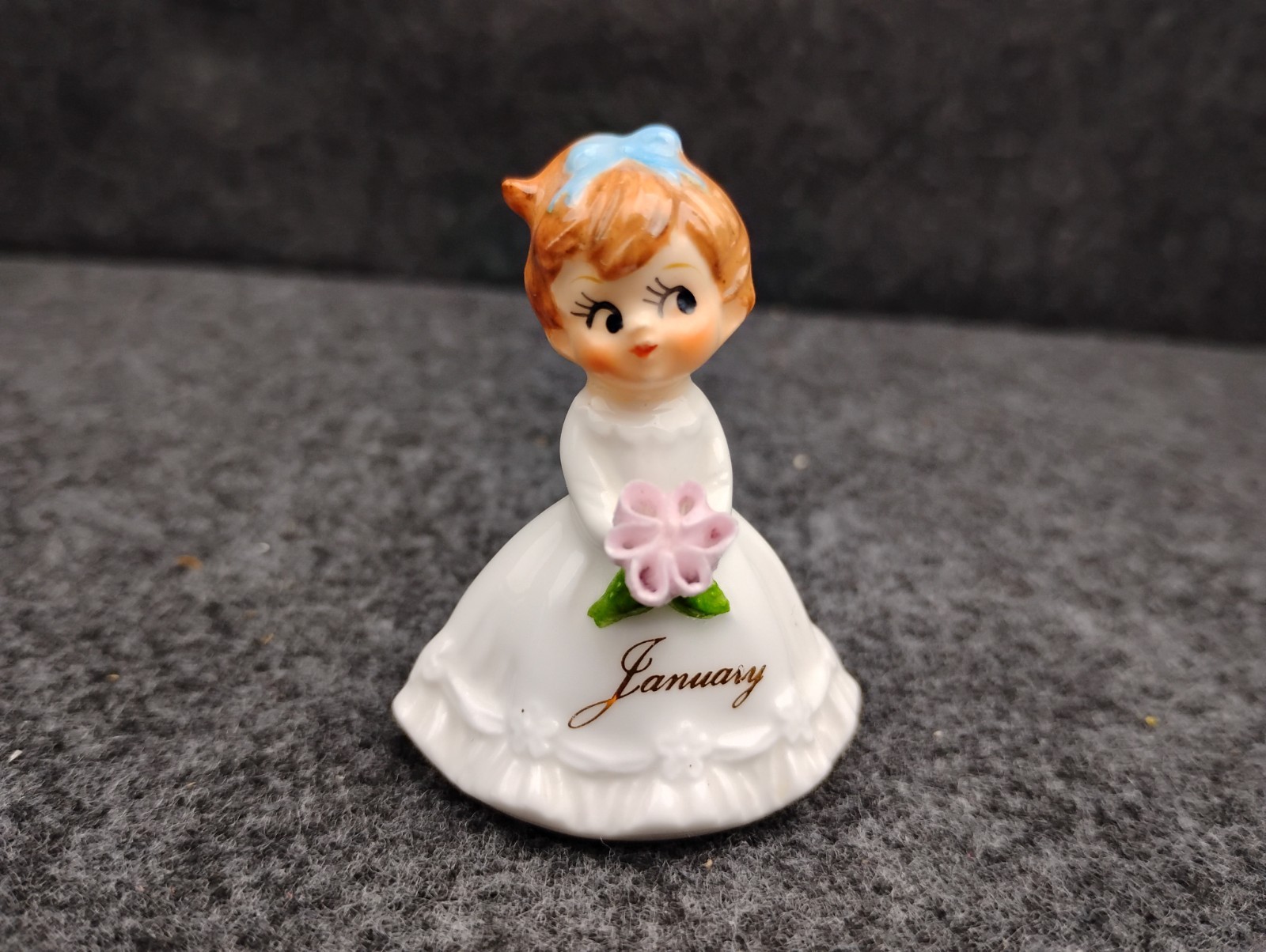 Vintage January Birthday Girl Figurine Napco Napcoware Bone China