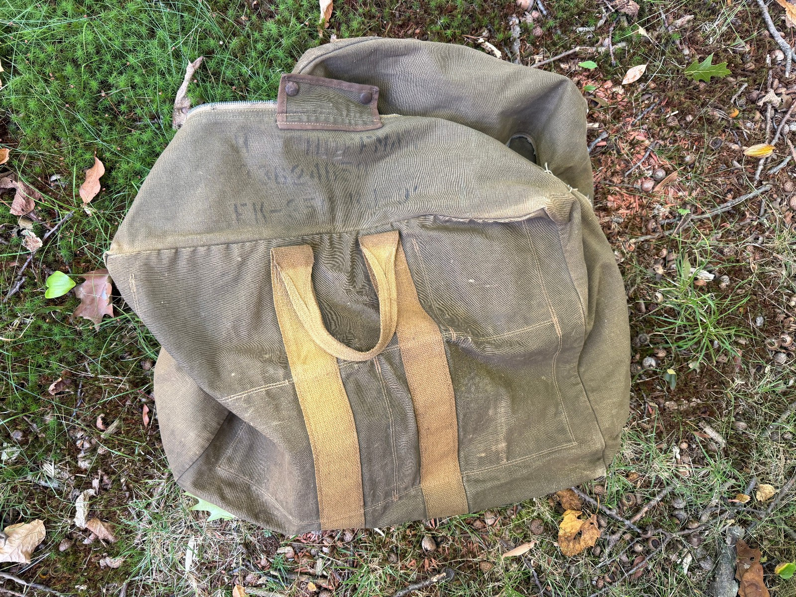 Original 1940s WWII US Aviator's Kit Parachute Pilot's Bag Duffel Workwear Army