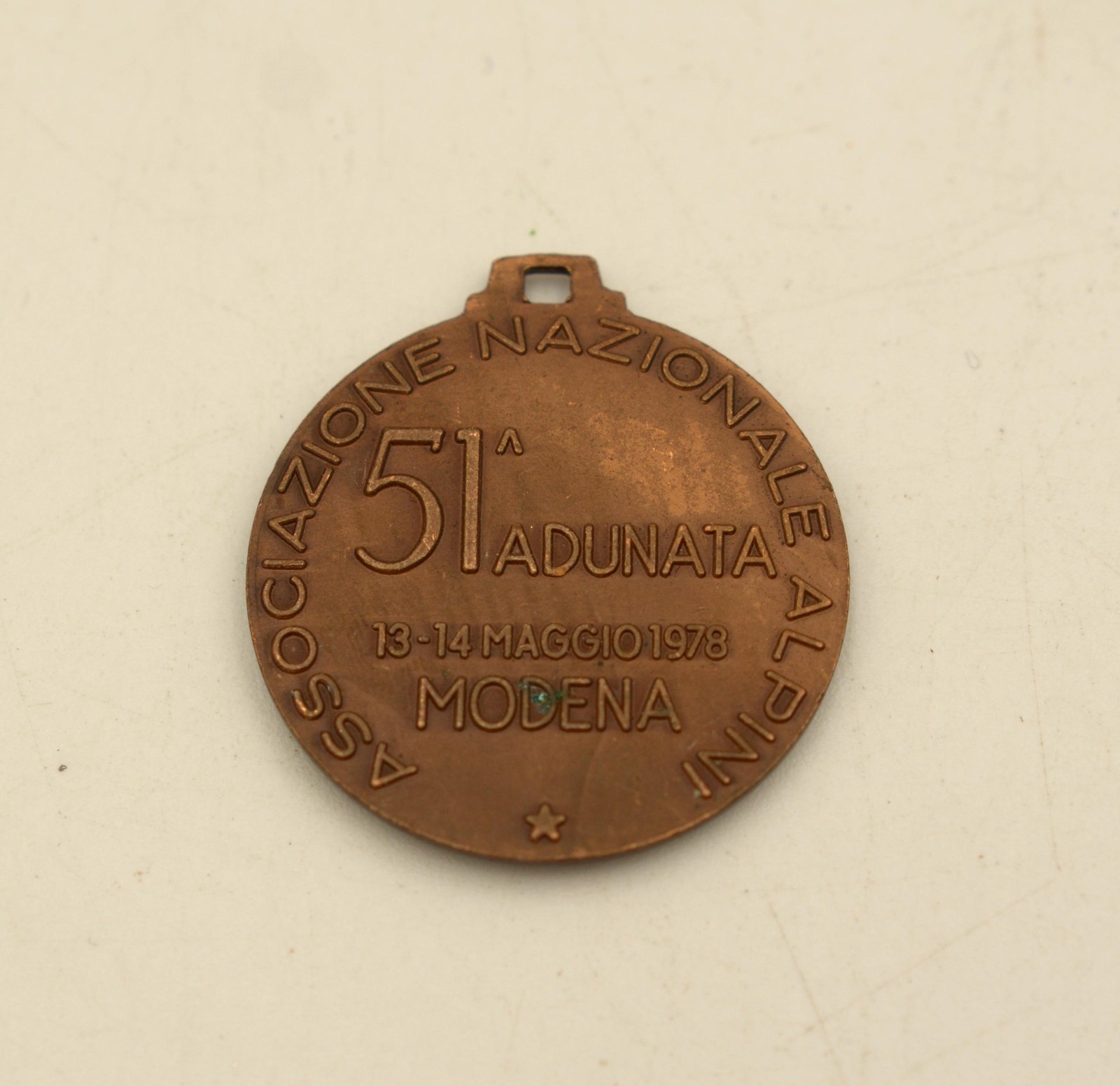 Vintage 1978 Medal 51st National Alpine Meeting Modena 32mm