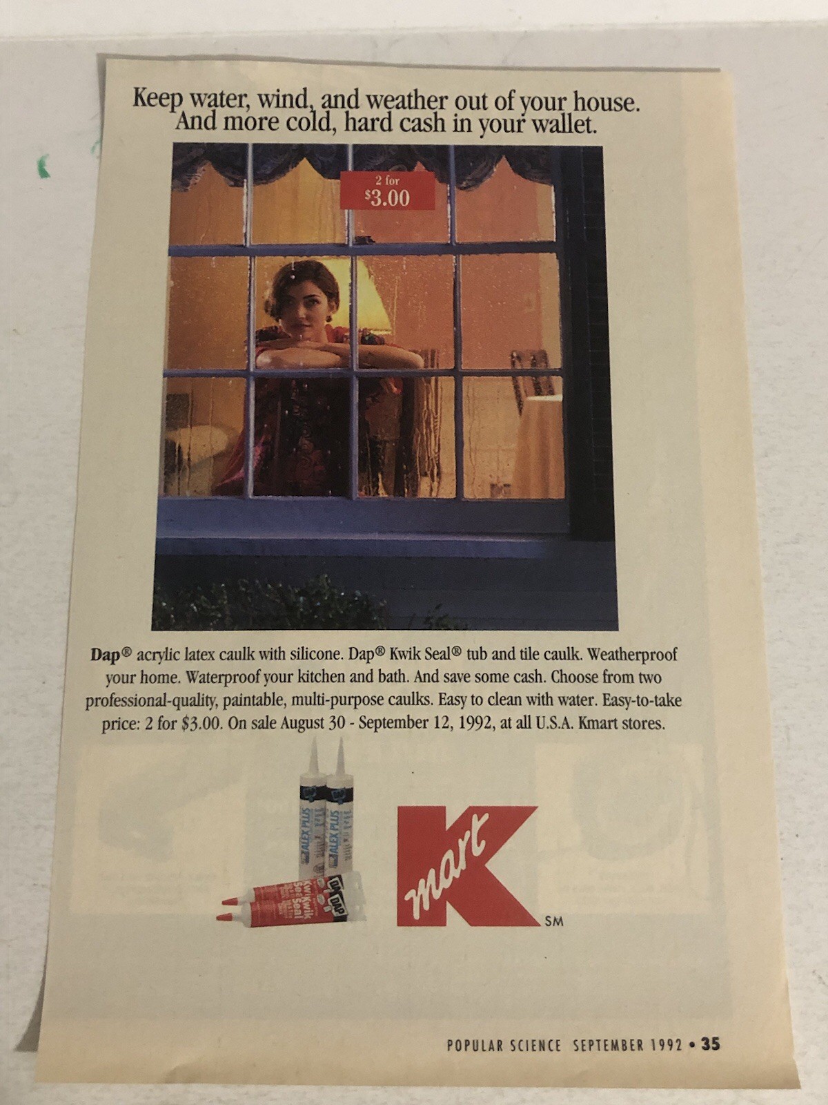 1992 Kmart Dap Vintage Print Ad Advertisement pa50