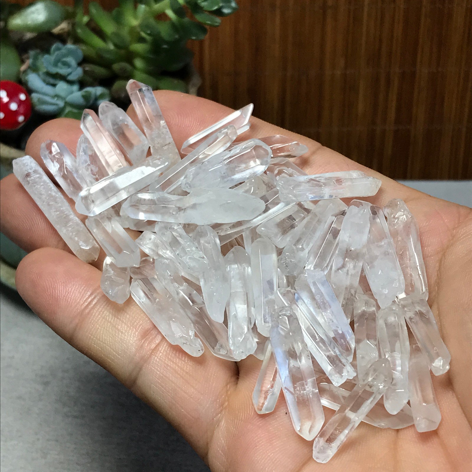 60Pcs Natural clear white quartz Crystal gemstone Specimen 84g A6907