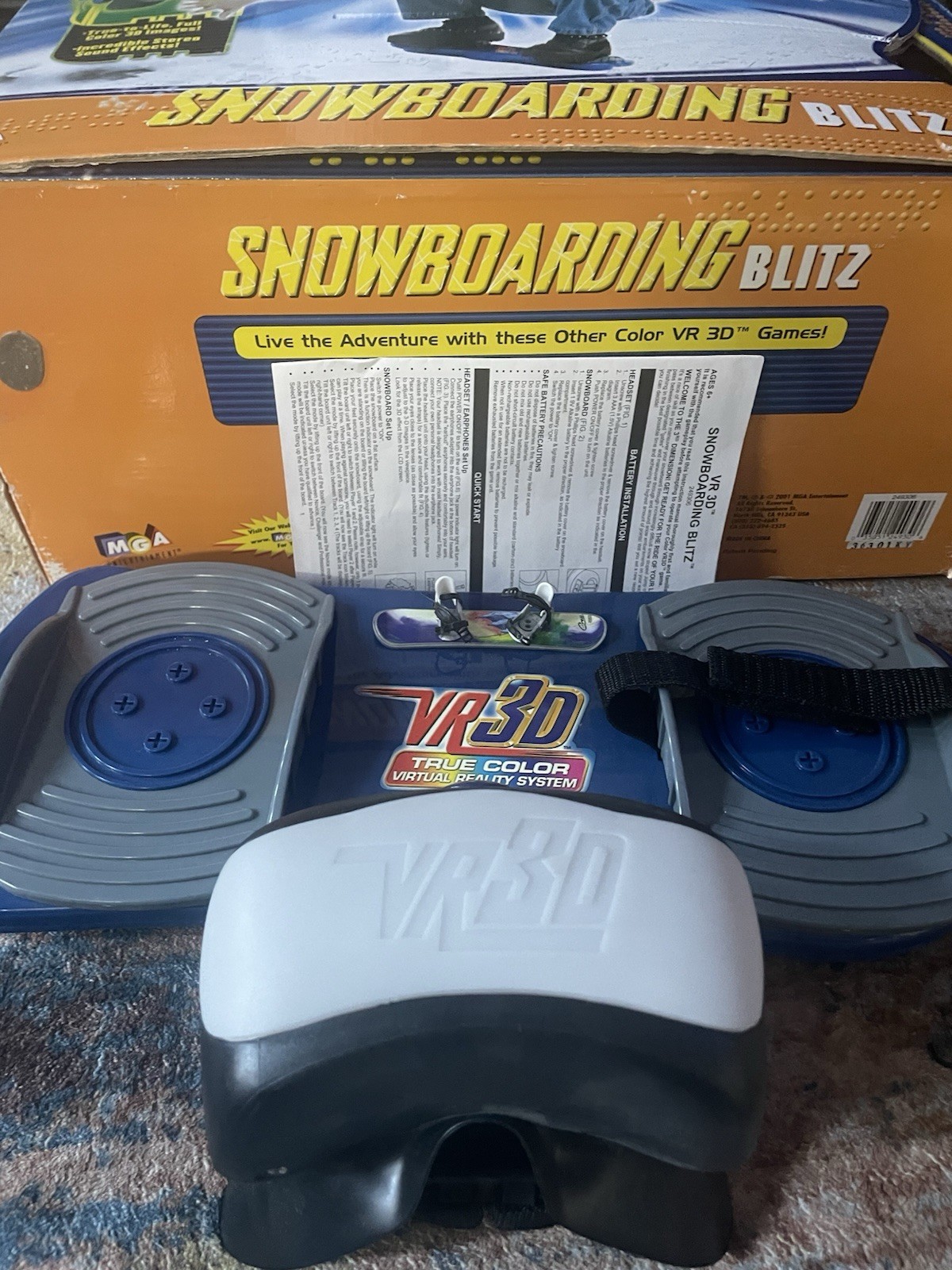 RARE Vintage 2001 Snowboarding Blitz Virtual Reality Game VR 3D TESTED/WORKING