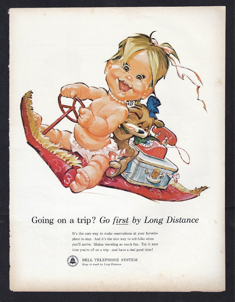 1963 BETSY BELL Telephone System Print Ad \