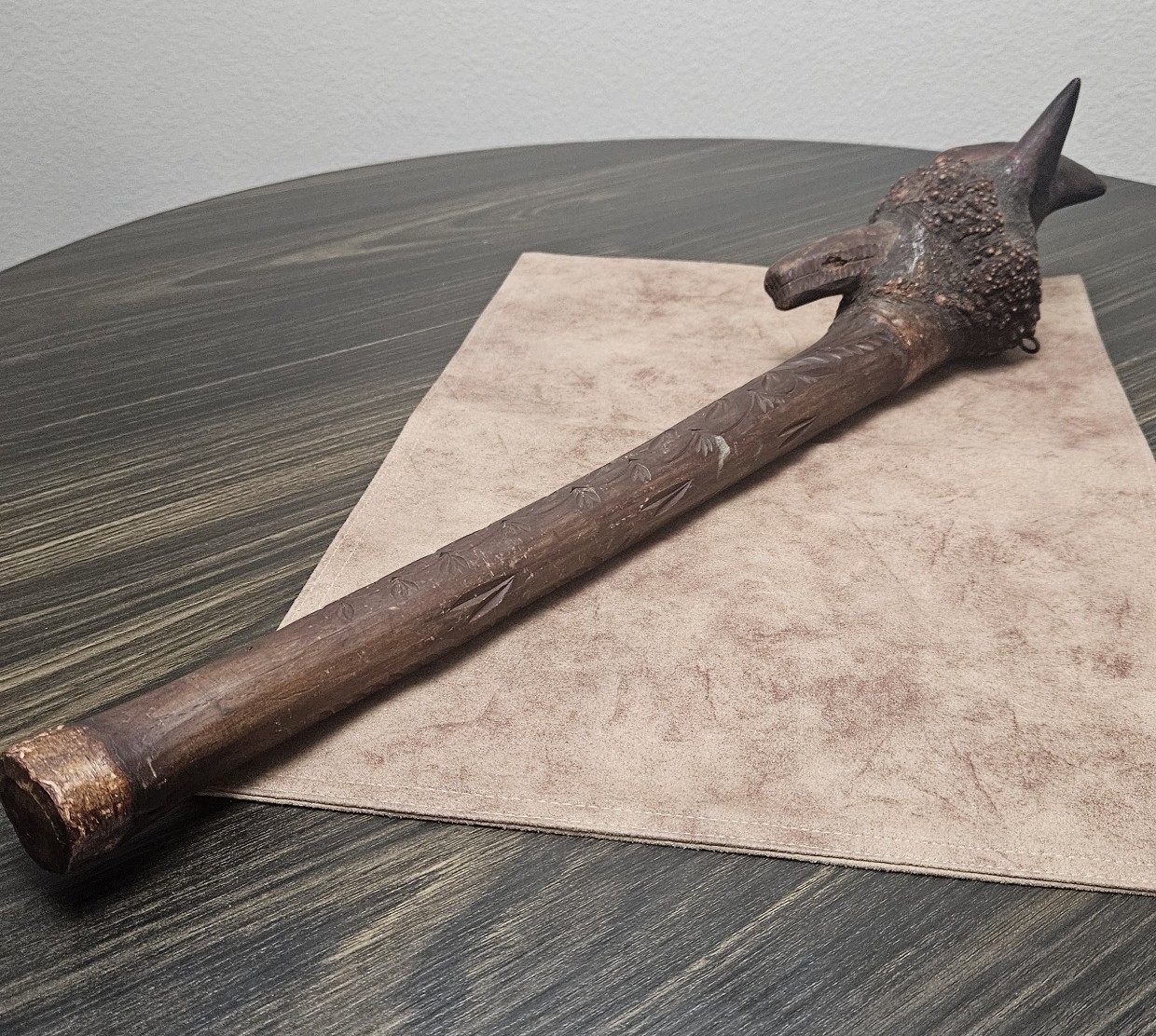 Antique Native American (Penobscot) Burl Wood War Club