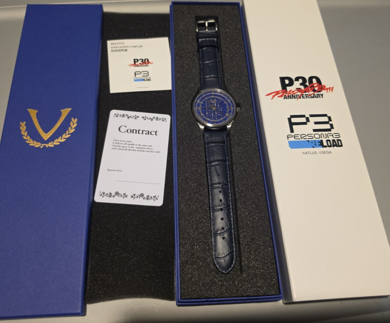 Persona 3 Reload 30th Anniv Velvet Room Automatic 41mm SS Blue Dial Watch JDM