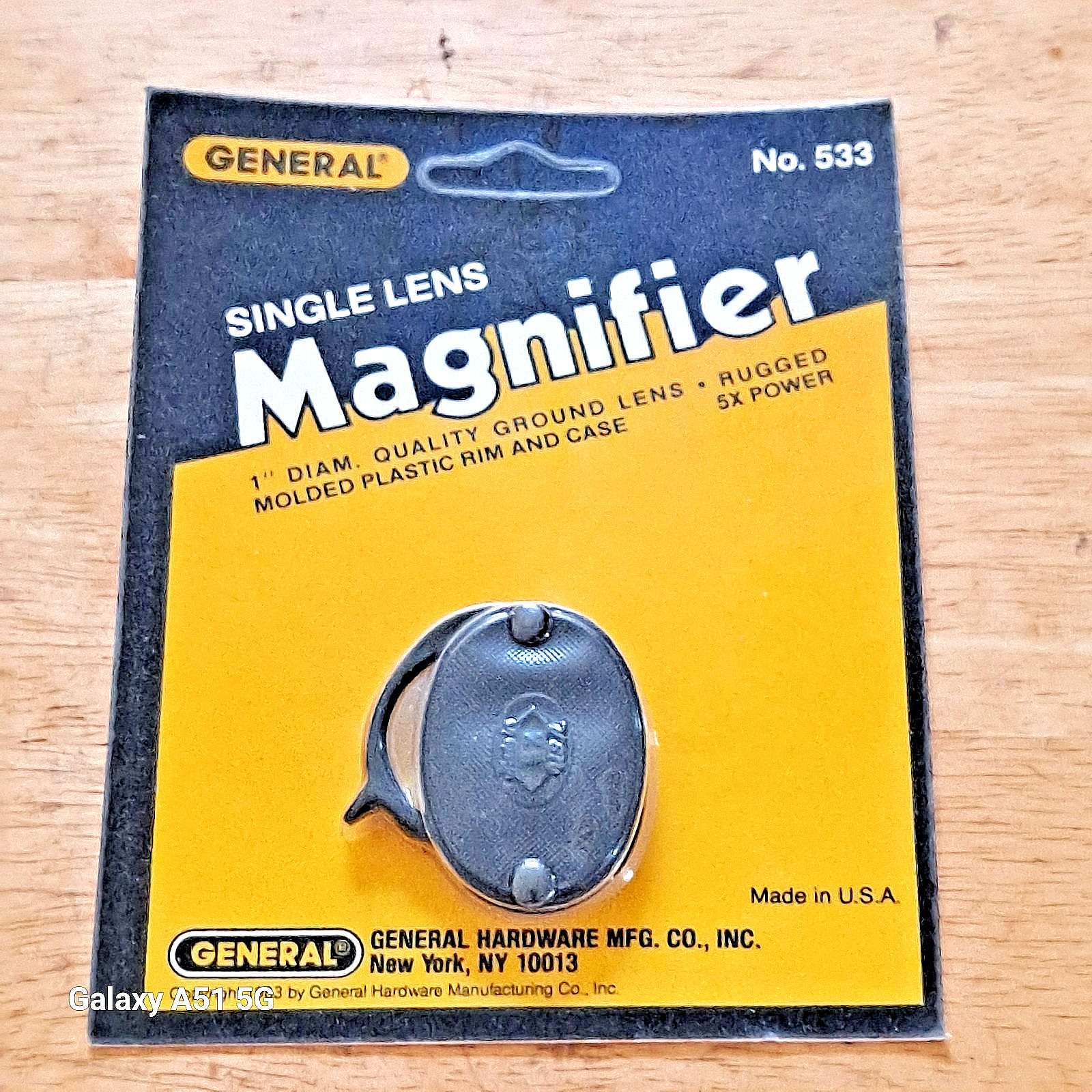 Vintage General Tools No. 533 Single Lens 5x Magnifier USA NEW NOS 