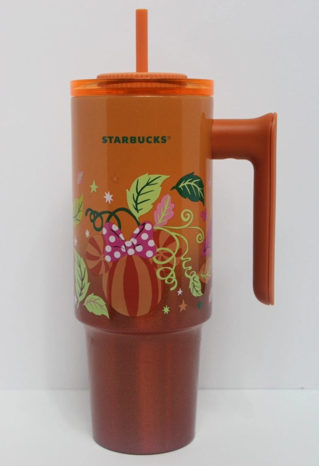 Disney Parks Starbucks Fall Exclusive Mickey Pumpkin Autumn PSL Handle 2025 NEW