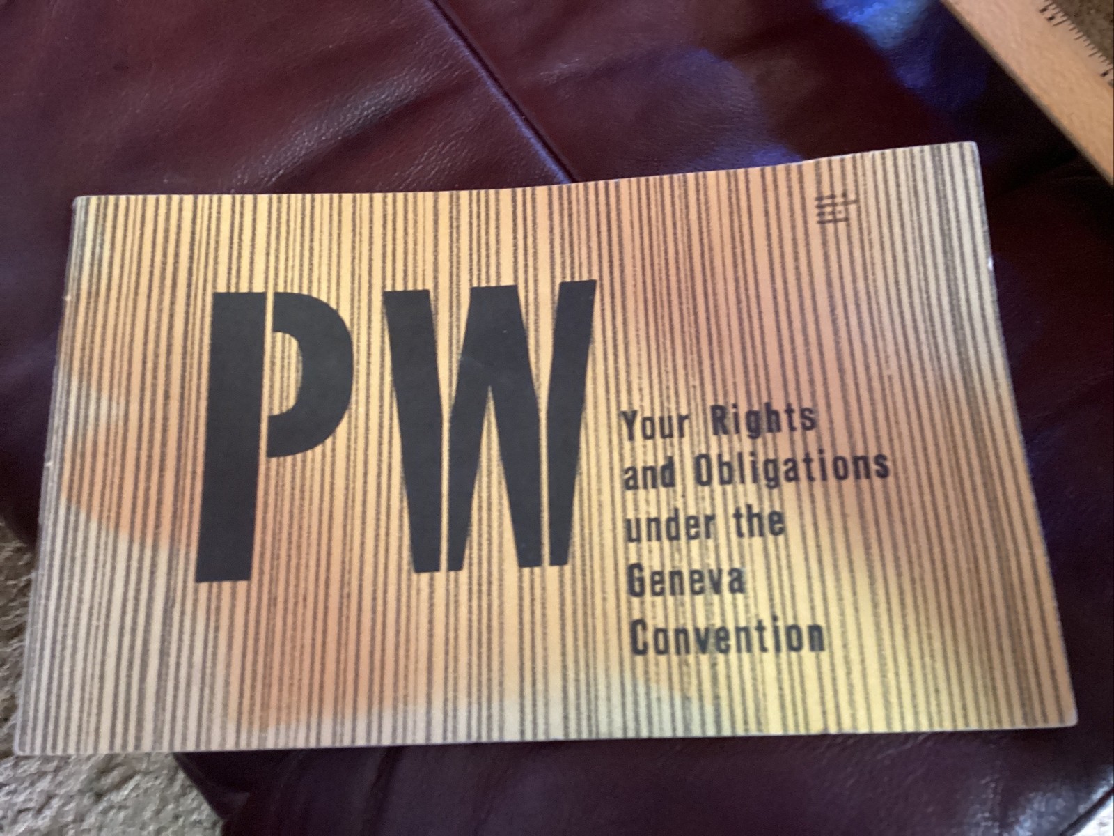 1969 Us Army Booklet Geneva Convention Pow Rights And Obligations Original Rare