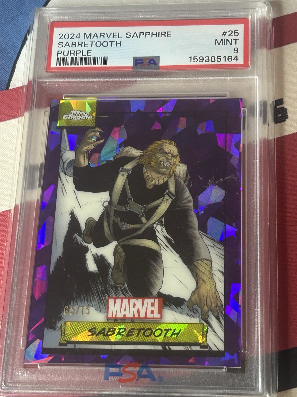 Sabretooth - 2024 Topps Chrome Marvel Sapphire Edition #25 Purple /15
