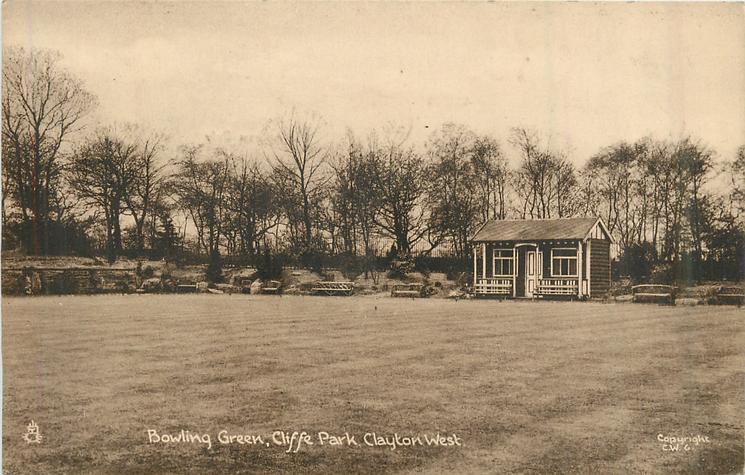 Clayton West Yorkshire Bowling Green , Cliffe Park England OLD PHOTO