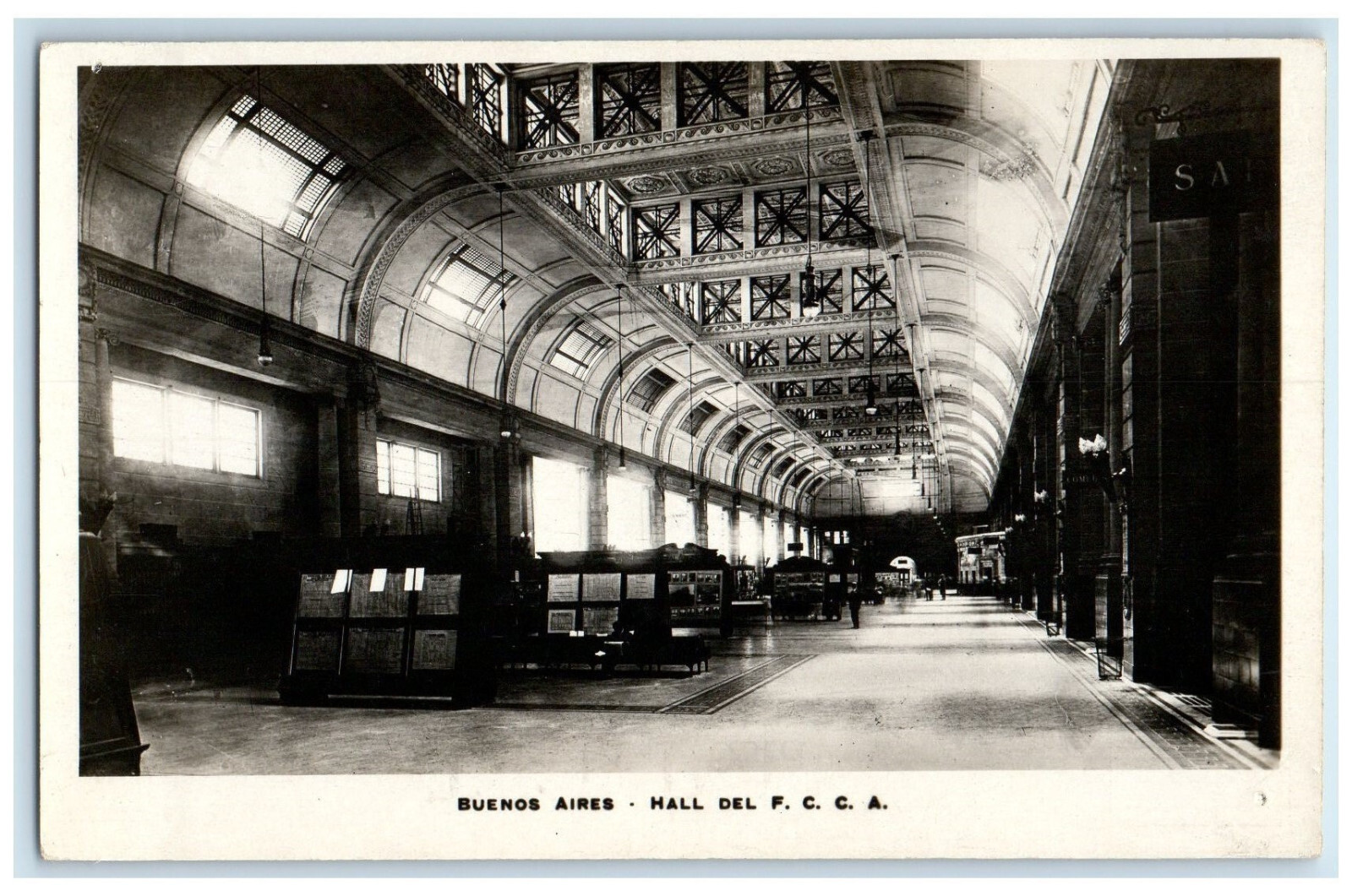 c1930\'s Buenos Aires Hall of F.C.C.A. Argentina Vintage RPPC Photo Postcard