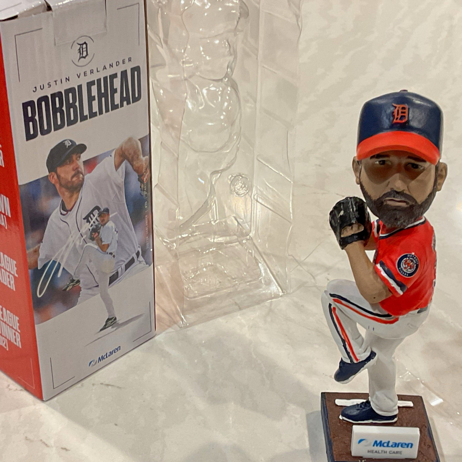 McLaren Justin Verlander Detroit Tigers Baseball Bobblehead w/ Box