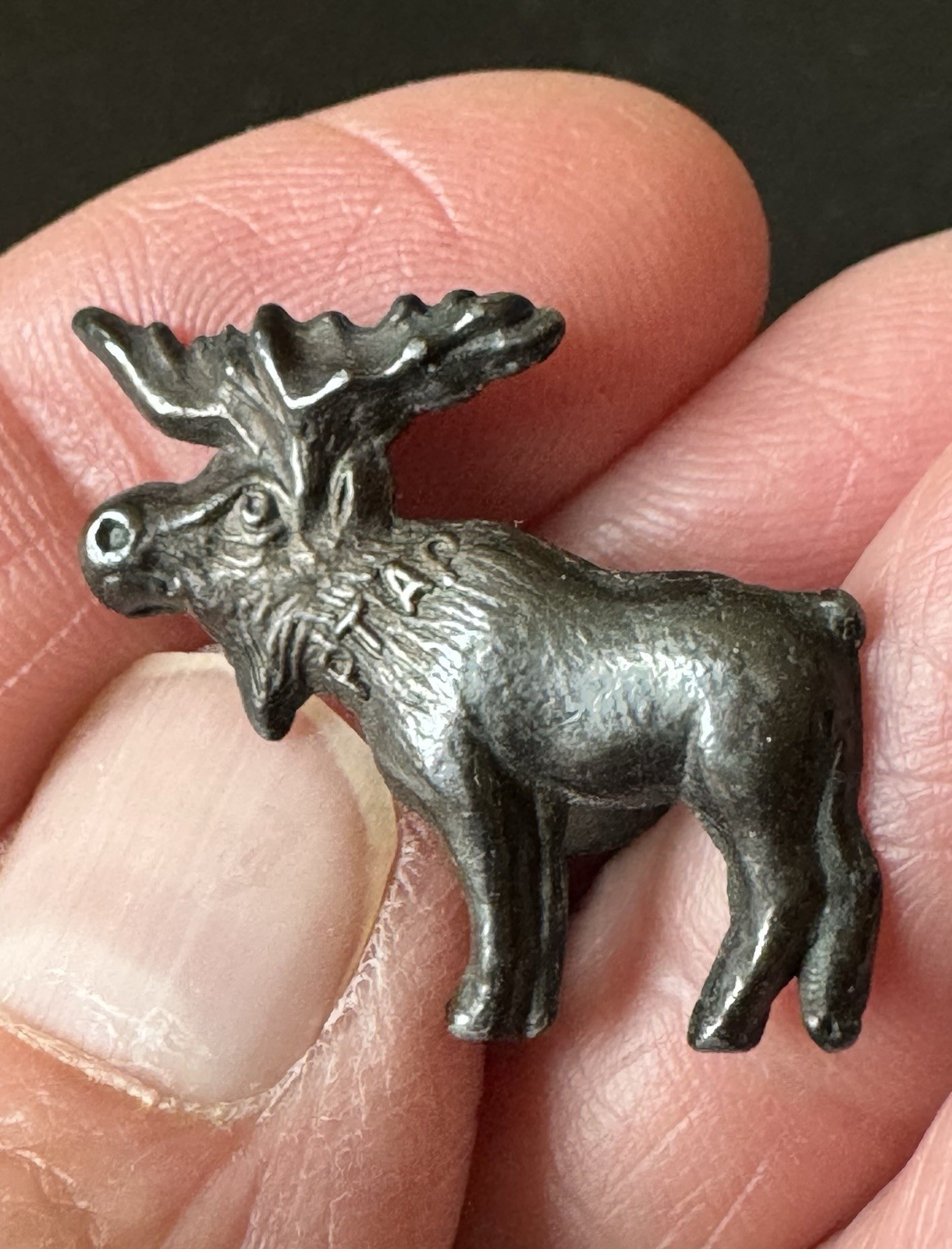 Antique 1912 TEDDY ROOSEVELT BUTTON Presidential Campaign Moose Bull RARE FTAP