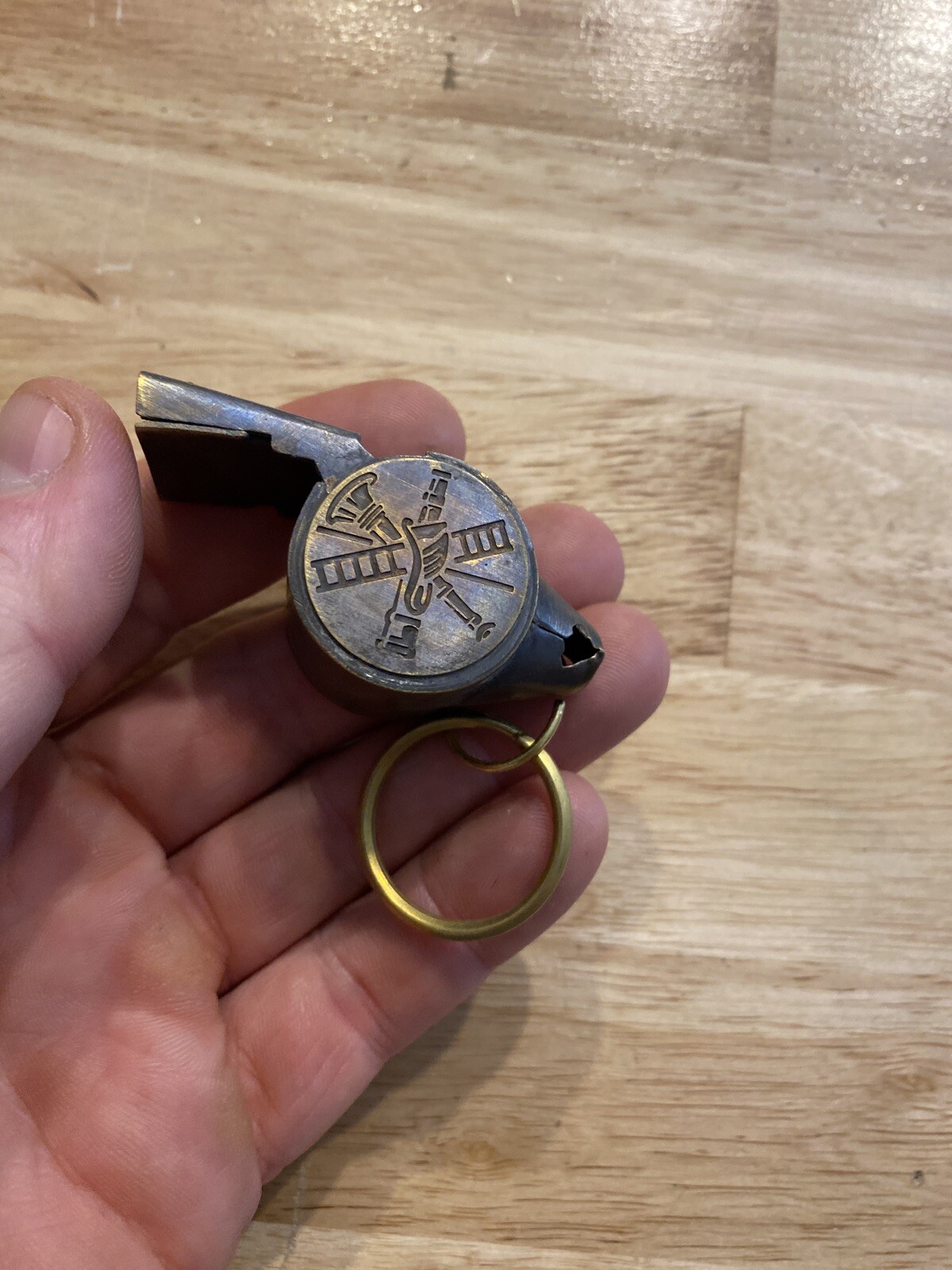 Fire Whistle Fireman Firefighter Chief Hook N’ Ladder FDNY Department BRASS GIFT