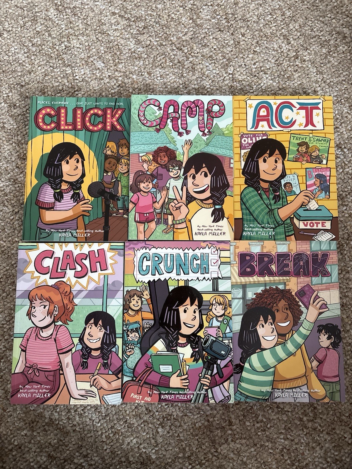 Click Graphic Novel Set Softcover Lot by Kayla Miller Olive School Life Drama