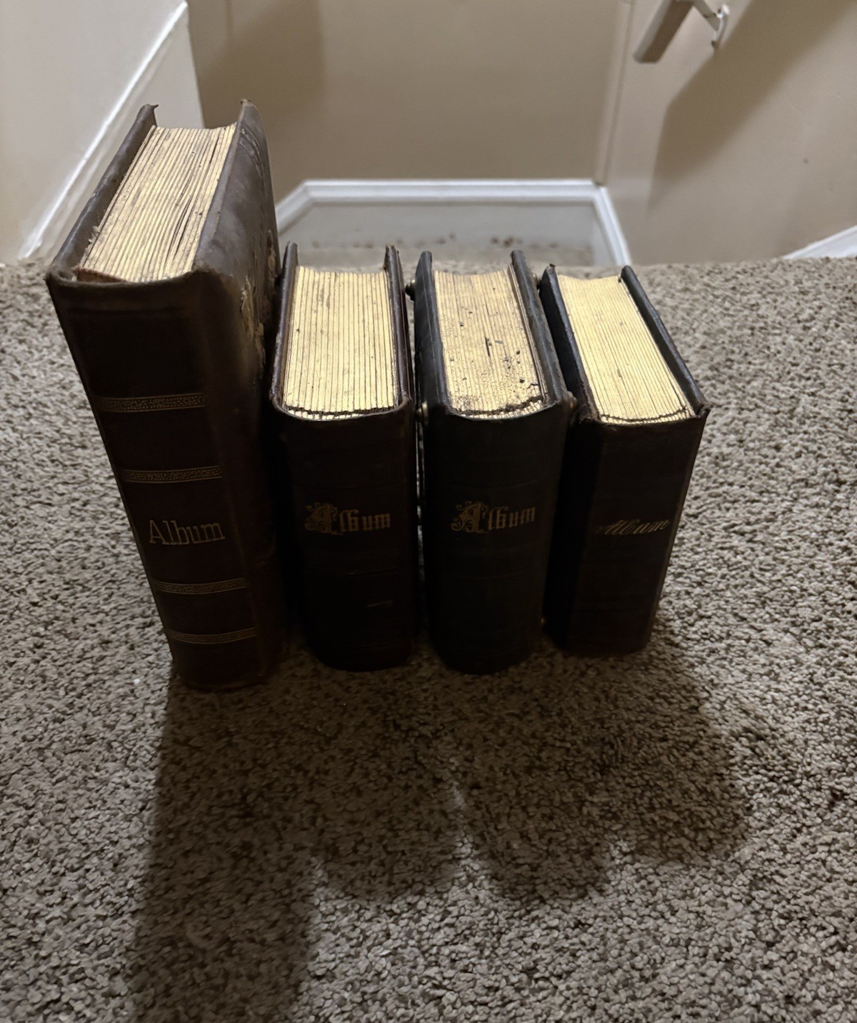 Antique Victorian - Era Leather Bound Photo Albums 