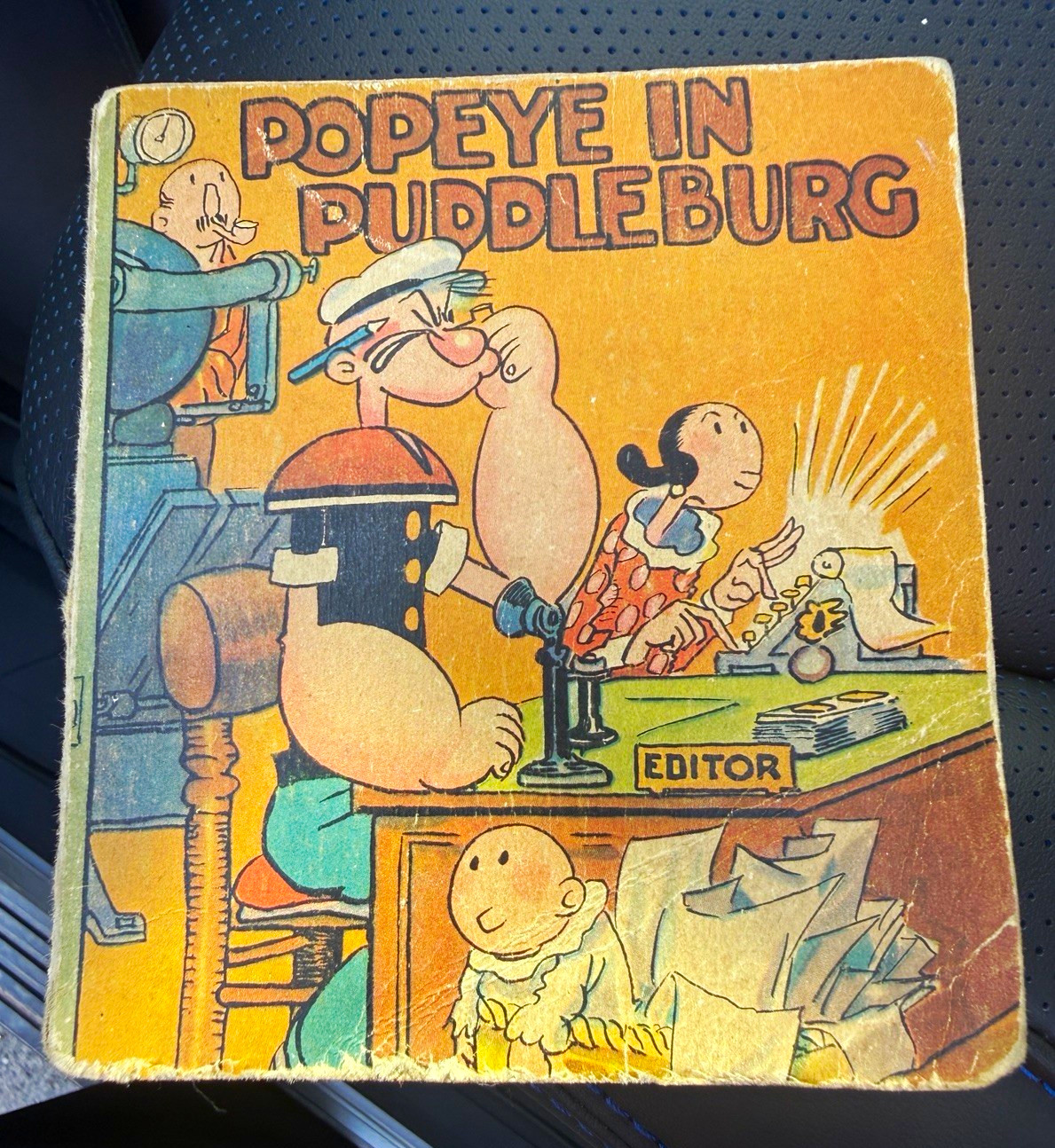 1934 Popeye in Puddleburg E.C. Segar Saalfield Big Little Book #1318 160 Pages