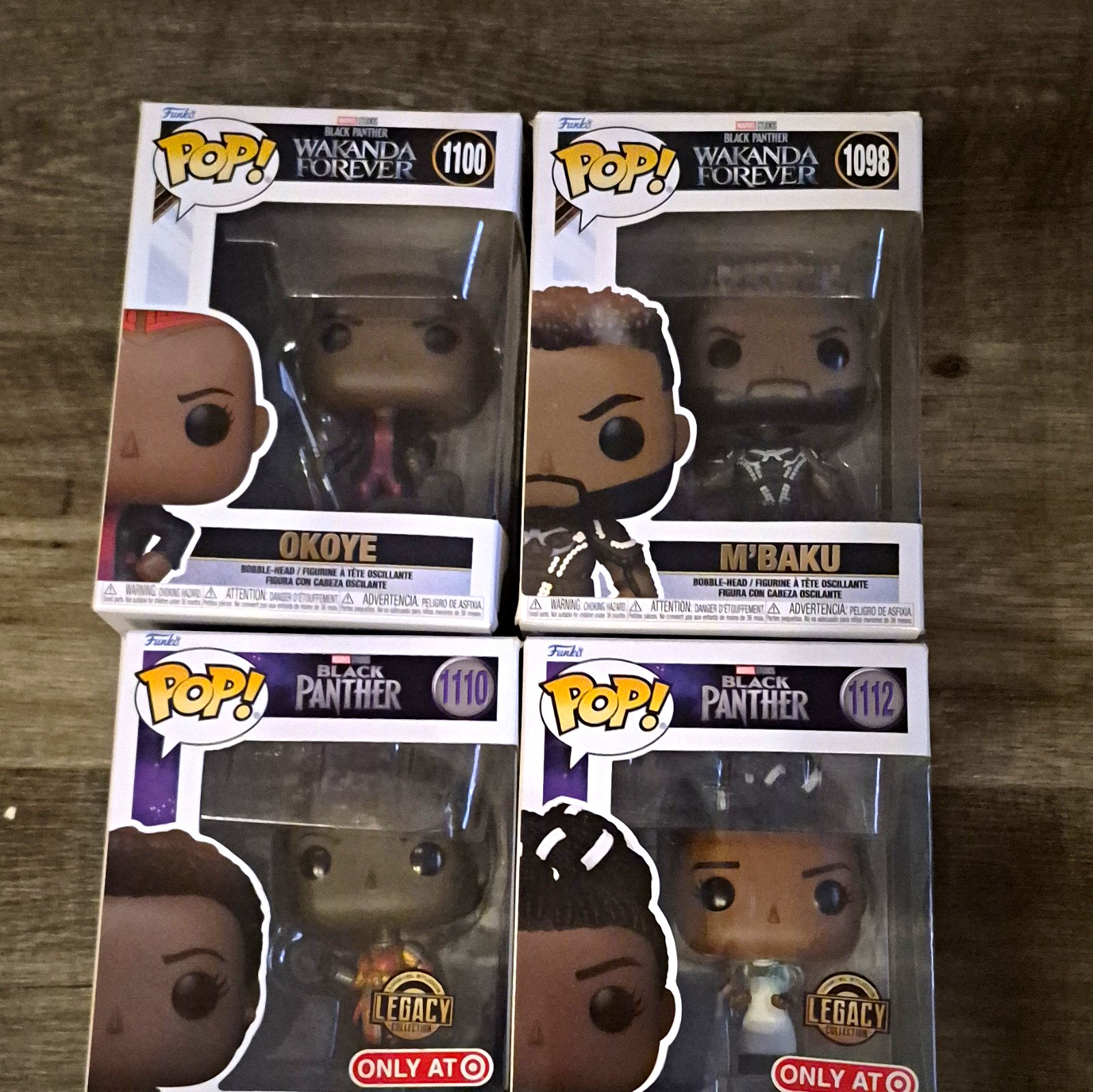 Funko Pop Vinyl Mixed Lot 4 Marvel Black Panther Okoye Shuri Nakia M\'Baku