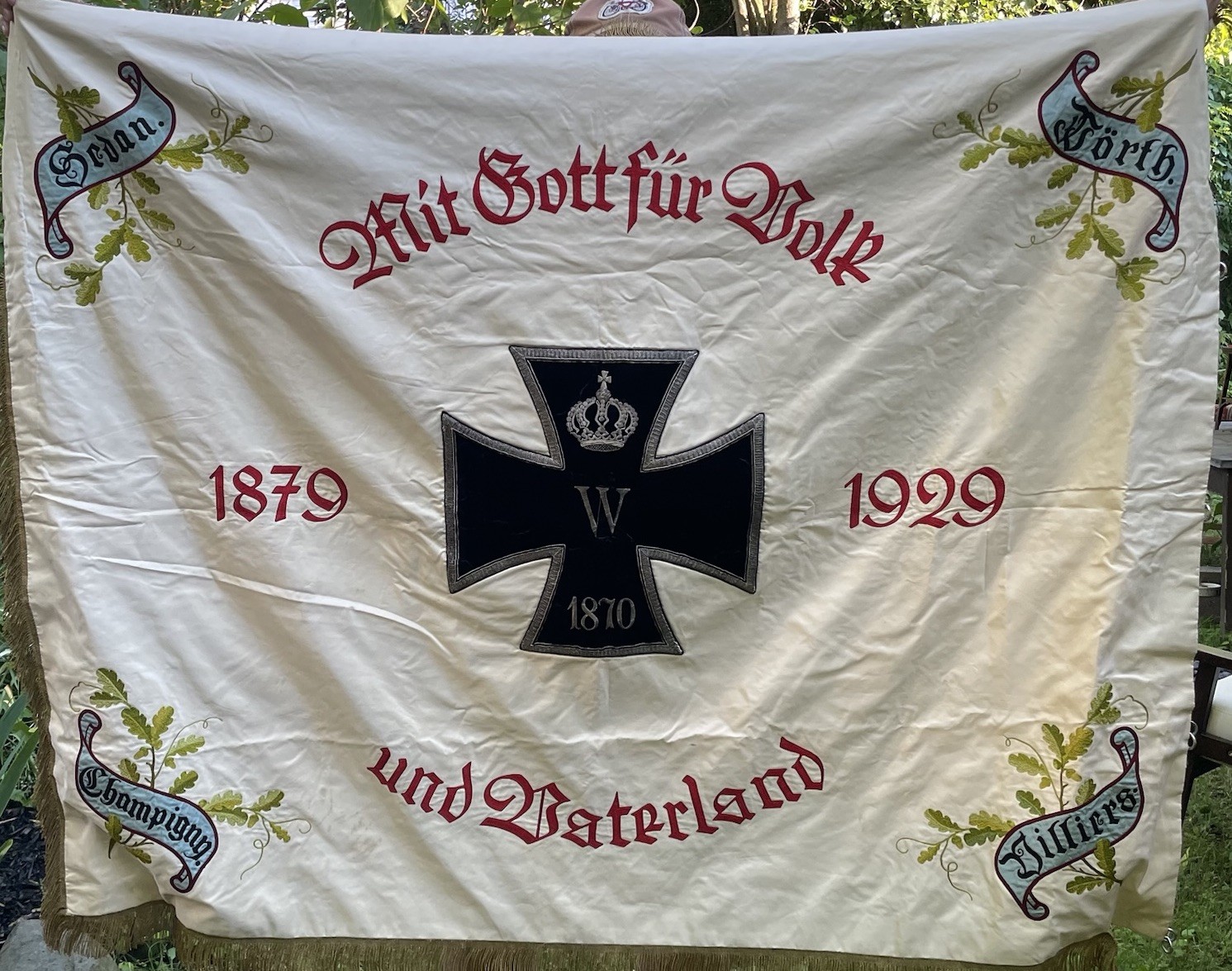 WWI Imperial German Kingdom Of Wurttemberg Silk Banner Flag IRON CROSS *** READ