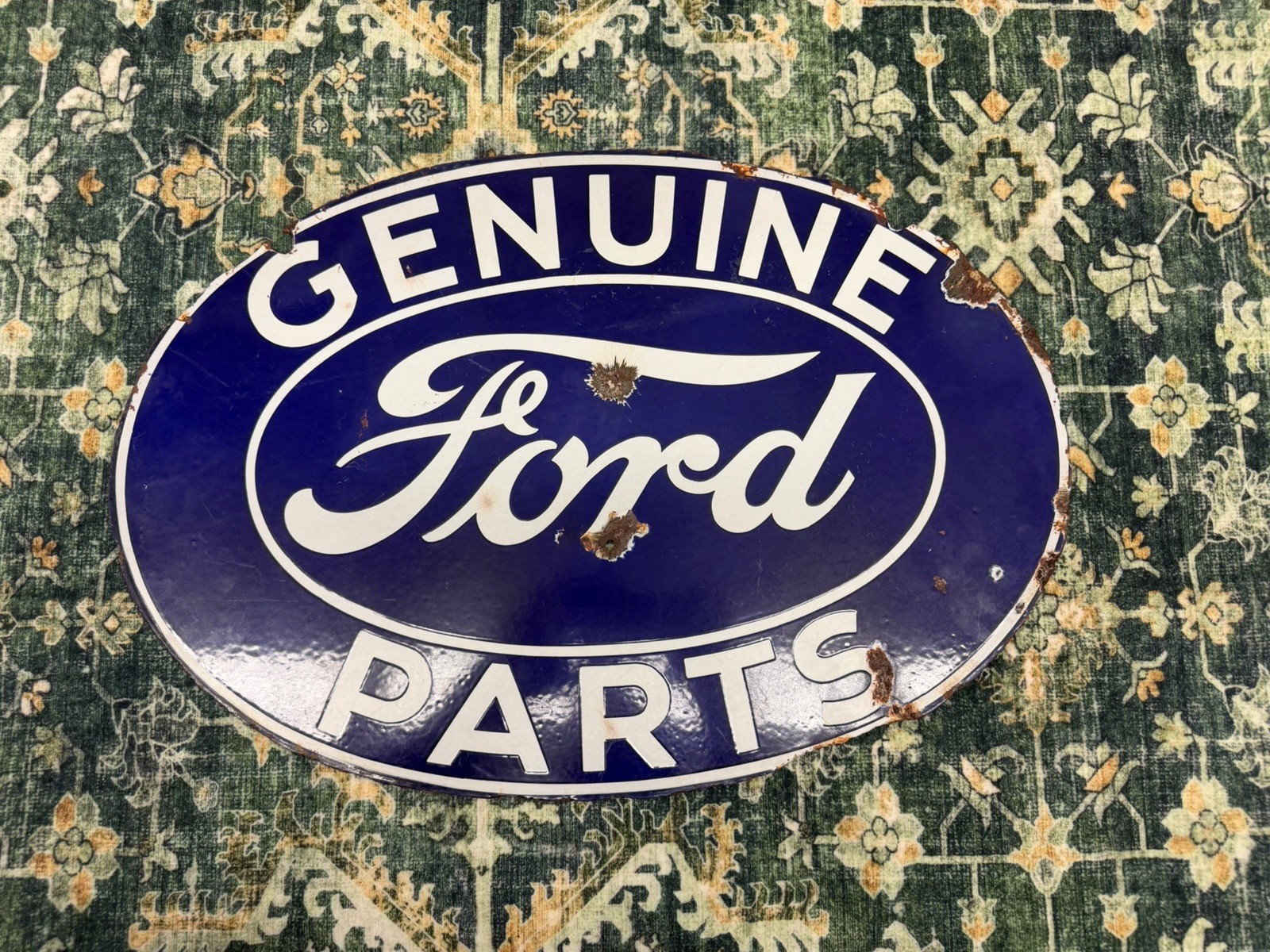 Original 1950s Porcelain Ford genuine parts sign
