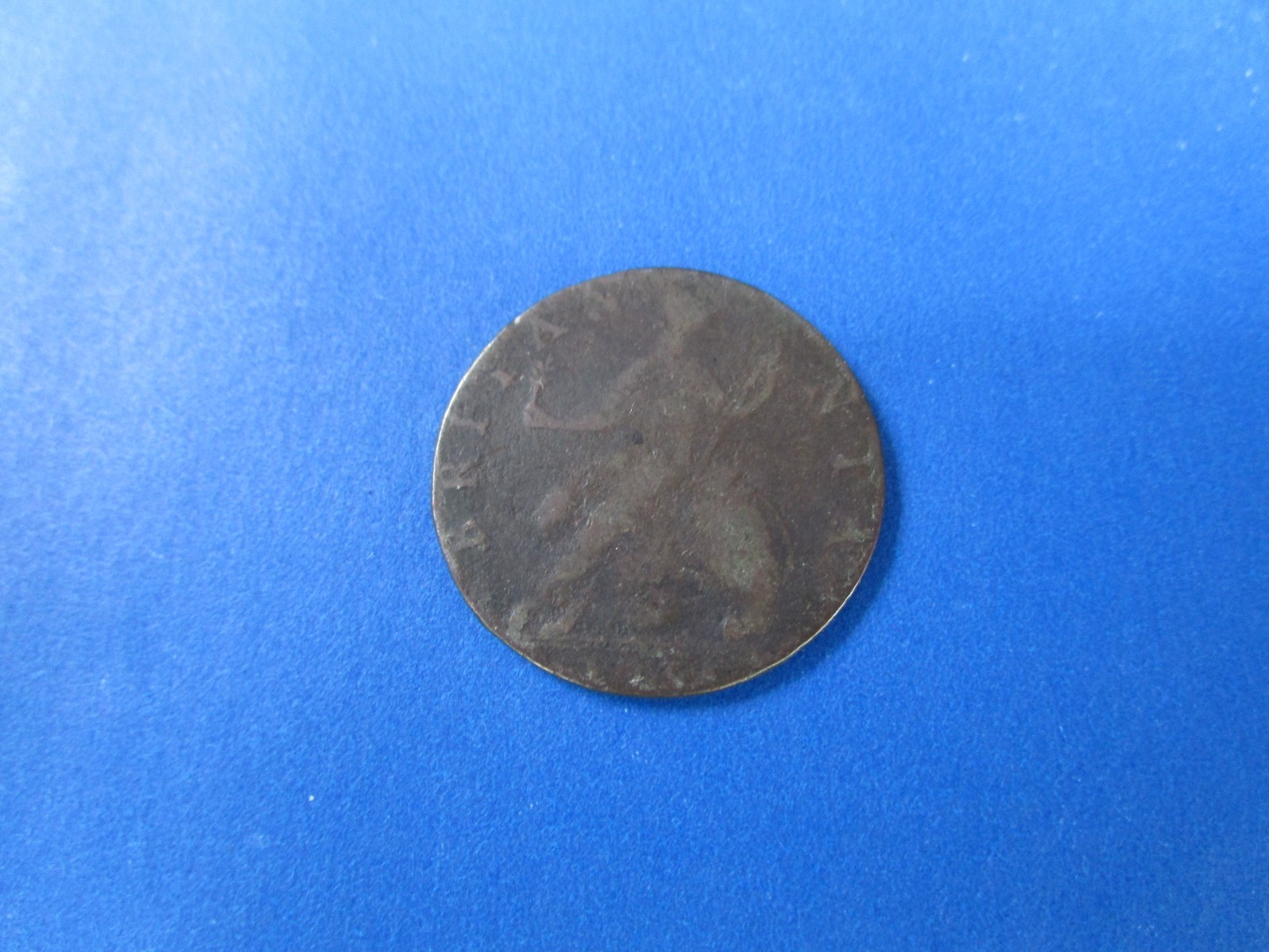 Revolutionary War/Colonial Era George II Copper Halfpenny Dated 1754