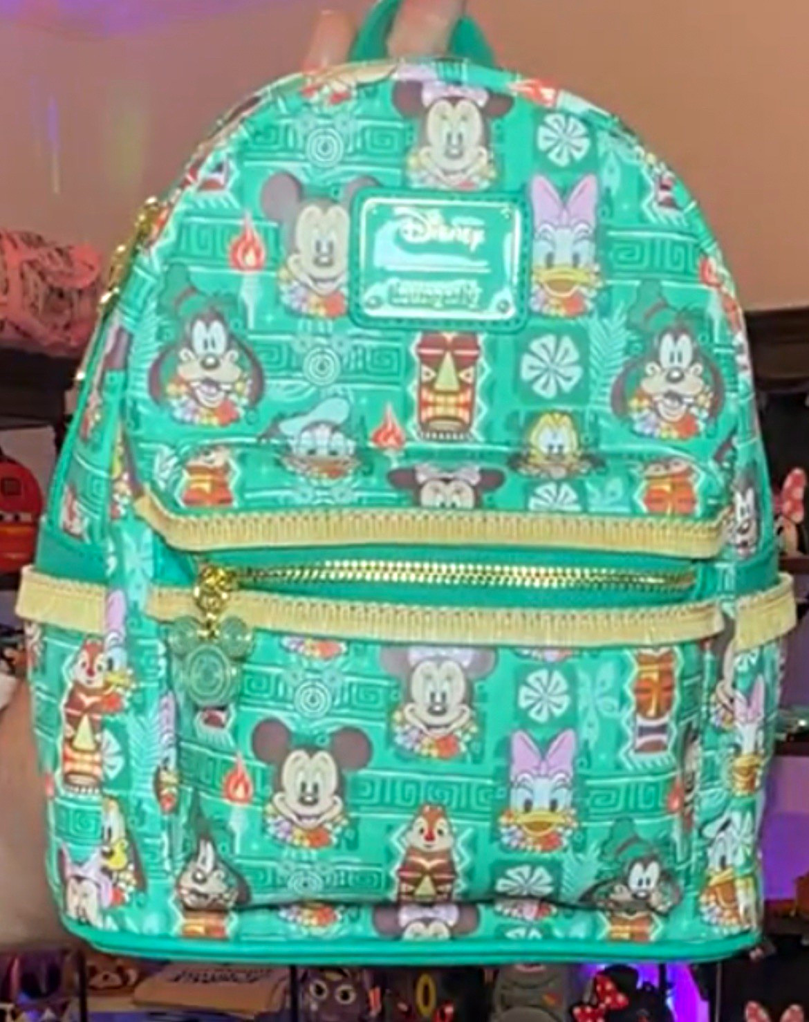 GROTTO TREASURES EXCLUSIVE LOUNGEFLY DISNEY MICKEY AND FRIENDS TIKI - 1 of 1000