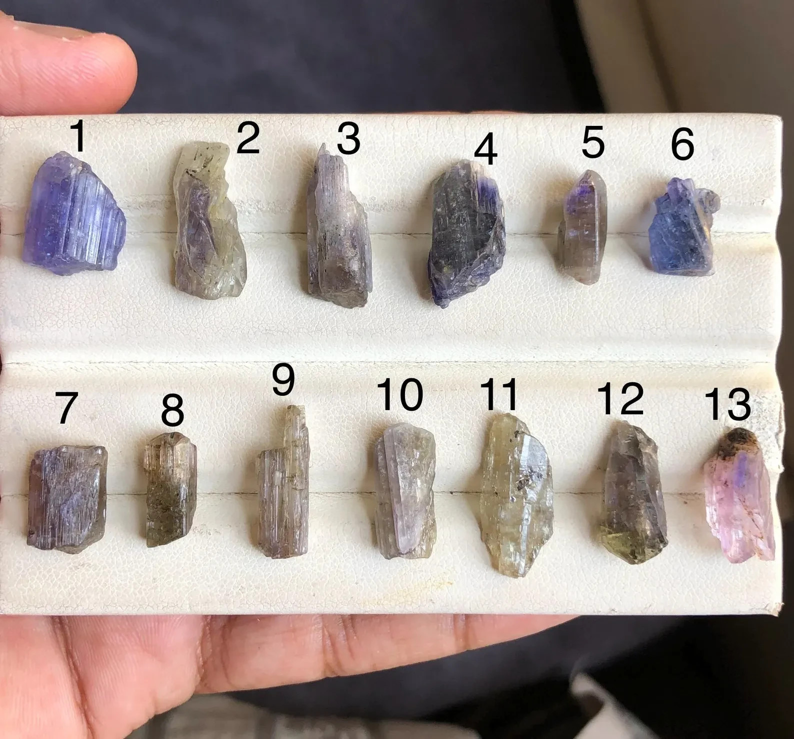 Natural AAA Bi-Color Tanzanite Rough Unheated Crystal Gemstone Specimen