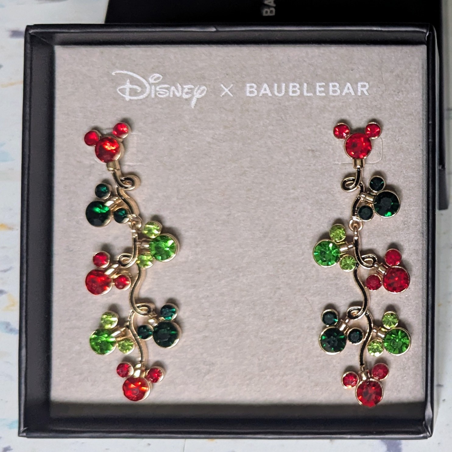Disney x Baublebar Christmas Earrings Mickey NEW - never worn