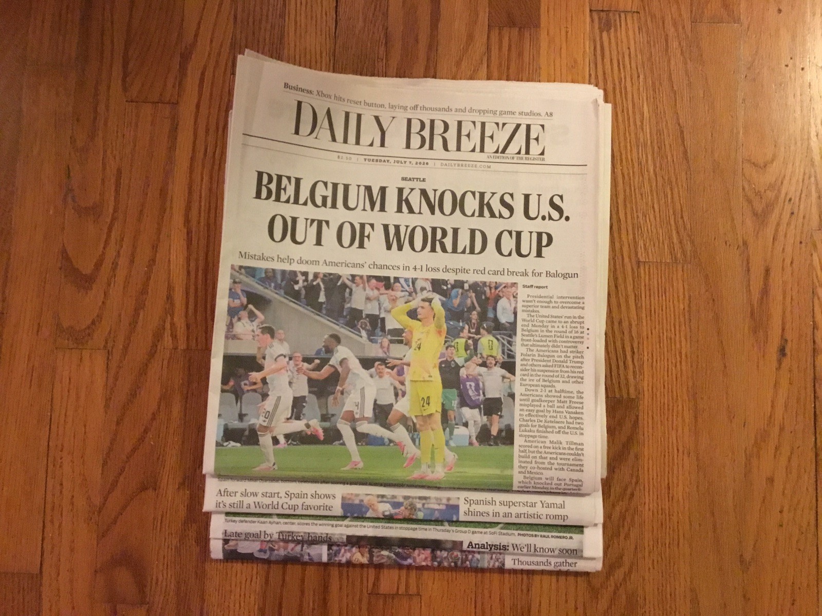 4 Daily Breeze (LA) Newspapers World Cup Soccer/futbol 2026 Highlights