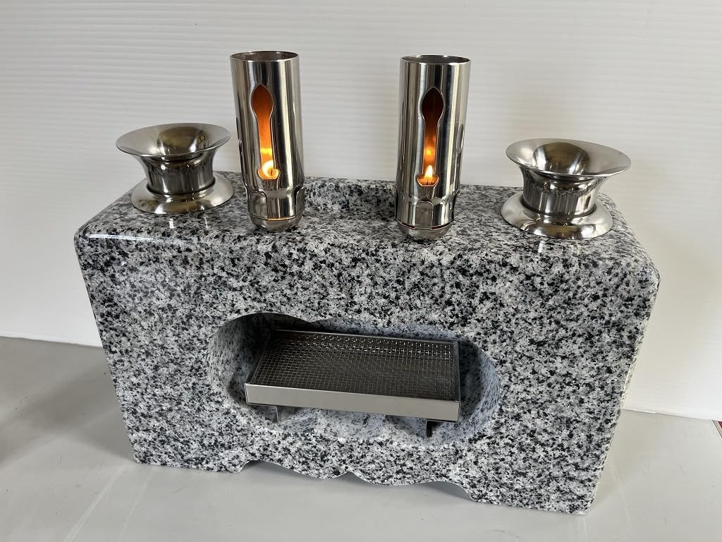 Gravestone Incense Burner Vase Candle Holder Stainless Steel Japan