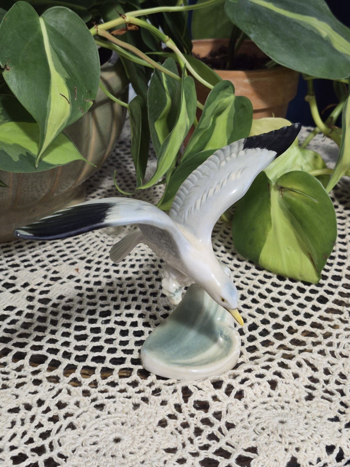 Vintage 1968 GOEBEL W.GERMANY SILVER GULL SEAGULL FIGURINE Statue CV76 