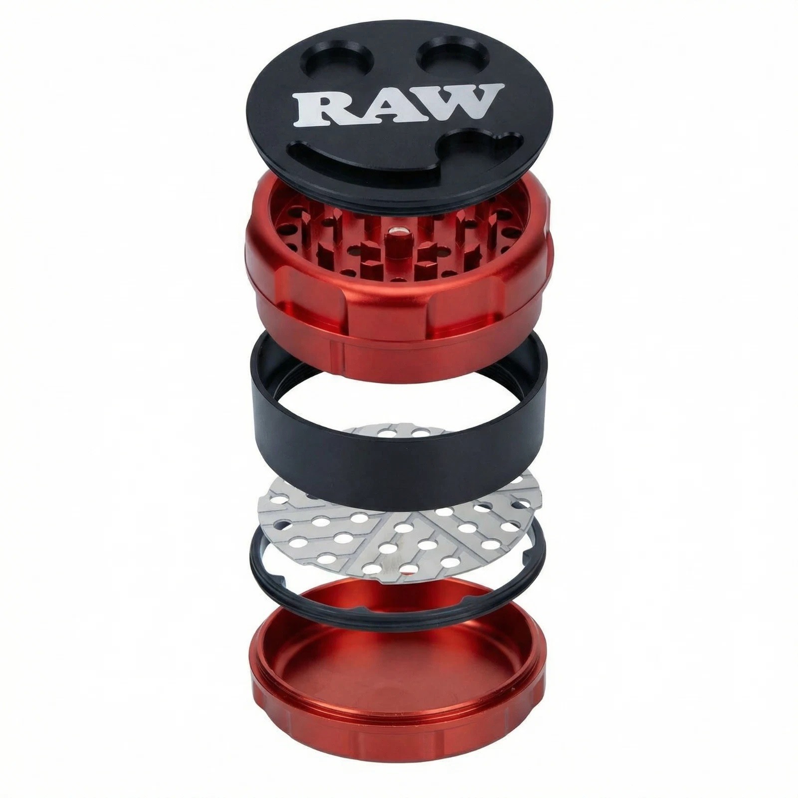 RAW Buddy Mill V2 Grinder 60mm 3 Grinding Plates Fine Medium Coarse Authentic