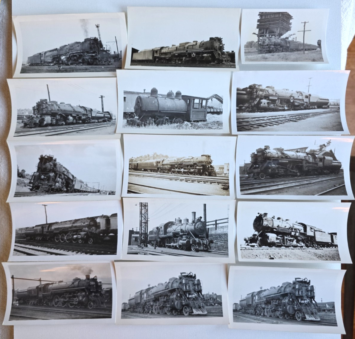 C. 1940s Chesapeake & Ohio Railroad Steam Locomotive Photo Lot Of 15