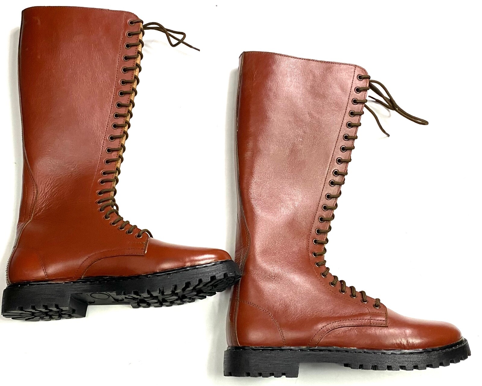 WWI WWII US ARMY OFFICER KNEE HIGH COMBAT FIELD BOOTS-SIZE 10