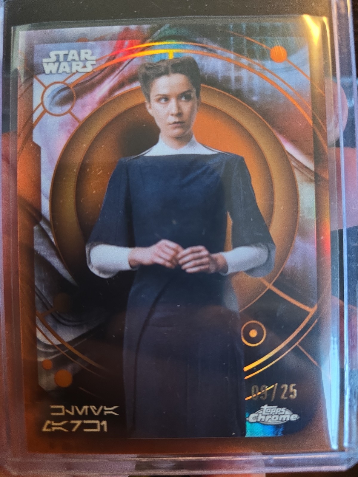  2026 Topps Chrome Star Wars KLEYA MARKI Aurebesh True Orange Refractor #rd 9/25